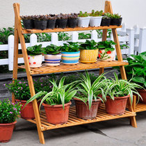 竹庭花架子多肉花架实木质阳台花架花盆架栏杆多层阶梯花架植物架